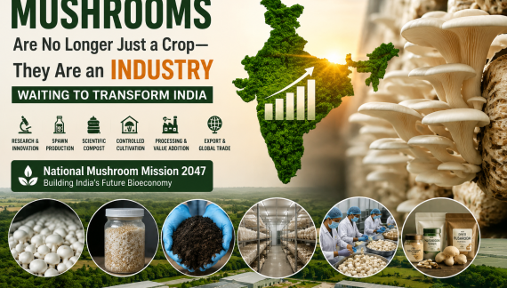 Mushroom industry growth in India
